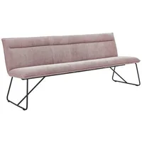 Johann Jakob Sitzbank Altrosa, Textil, 3-Sitzer, 200x88x66 cm, erweiterbar,