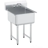 Vevor Edelstahl Spültisch Gewerbliche Spülbecken 686 x 610 x