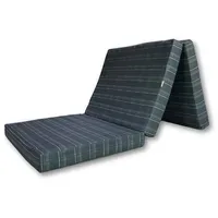FORTISLINE Klappmatratze 180x65x7 cm - 3-teilige Faltmatratze H2, Gästematratze