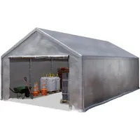 TOOLPORT 4x8m Lagerzelt PE-Plane, grau - (4773)