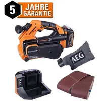 AEG 18V Akku-Bandschleifer BHBS18-75BL Set Brushless Schleifmaschine Schleifer 1x