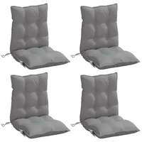 VidaXL Niedriglehner-Auflagen 4 Stk. Grau Oxford-Gewebe