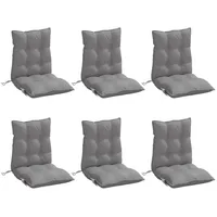 VidaXL Niedriglehner-Auflagen 6 Stk. Grau Oxford-Gewebe