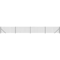 VidaXL Maschendrahtzaun mit Bodenflansch Anthrazit 1,1x10 m - Grau