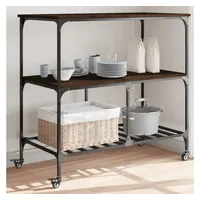VidaXL Küchenwagen Braun Eichen-Optik 100x50x95 cm Holzwerkstoff