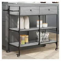 VidaXL Küchenwagen Grau Sonoma 105x42x95 cm Holzwerkstoff