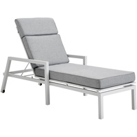 Brafab Belfort Gartenliege Aluminium inkl. Kissen Pearl grey -