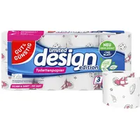 Gut&Günstig Toilettenpapier limited design 3-lagig, 8 Rollen