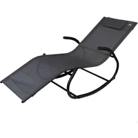 Aktive Textilliege 60x172x75 cm Schwarz (172 cm)