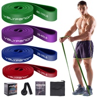 Valypanor Widerstandsbänder Set 4 verschiedene Stufen Fitnessbänder Pull Up