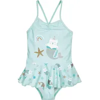 Playshoes UV-Schutz Badeanzug Mädchen Schwimmanzug Badebekleidung, Einhornmeerkatze, 74/80