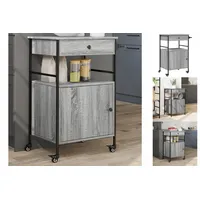 VidaXL Küchenwagen Grau Sonoma 56x43x89,5 cm Holzwerkstoff