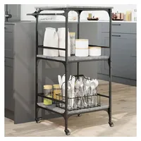 VidaXL Küchenwagen Grau Sonoma 60,5x50x105 cm Holzwerkstoff - Grau