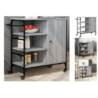VidaXL Küchenwagen Grau Sonoma 87,5x38,5x84,5 cm Holzwerkstoff