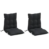 VidaXL Niedriglehner-Auflagen 2 Stk. Schwarz Oxford-Gewebe