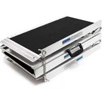 Wiltec Rollstuhlrampe doppelt faltbar 122 cm 270 kg schwarz