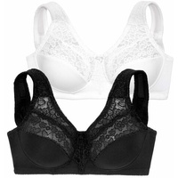 PETITE FLEUR Entlastungs-BH Damen schwarz+weiß Gr.110F