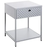 Haku-Möbel HAKU Möbel Konsole Nachttisch Metall grau 40,0 x