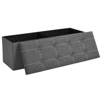 Songmics Sitztruhe LSF077G04V1 dunkelgrau Stoff 110,0 cm