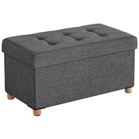 Songmics Sitztruhe LSF16GYZ dunkelgrau Stoff 76,0 cm