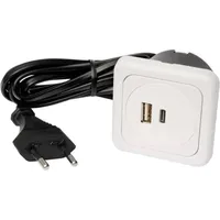 Inter Bär interBär, Steckdose, Doppel-Usb-A/C Ladesteckdose, Weiss