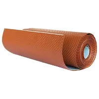 DAPRONA Wandanschlussband 3D, Kaminanschlussband, selbstklebend Ziegelrot, aus Aluminium mit