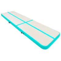 VidaXL Aufblasbare Gymnastikmatte mit Pumpe 800x100x15 cm PVC Grün