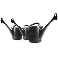 BigDean 3x Gießkanne 10 Liter anthrazit für Haus &