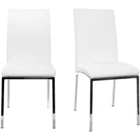 Miliboo 2er-Set Design-Stühle Polyurethan Weiß simea