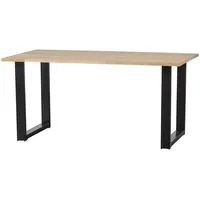 Woood Tablo Esstisch aus Eichenholz, U-Tischbein, Braun, 180 x