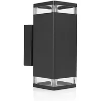 Smartwares Wandleuchte Außenlampe, Up-Down, Aluminium Schwarz Up Down Light,