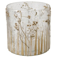 Boltze Windlicht KUILILL, Transparent - Braun - H 13