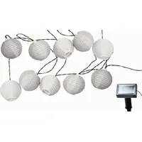 Spetebo Solar Beleuchtung 10 Lampions - Farbe: weiß -