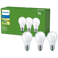 Philips Classic LED Lampe 60W, Warmweiß matt, 3-er Pack