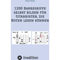 Tredition 1200 Barrégriffe selbst bilden für Gitarristen, die Noten