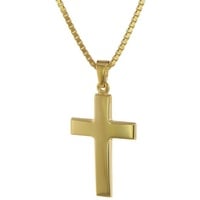 Trendor Kreuz-Anhänger 24 mm Gold 333 (8 Kt.) mit