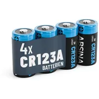 Absina CR123A Lithium Batterie 3V 1300mAh (4er Blister)