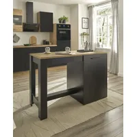 BASIC by Balculina Kücheninsel Andy 138 cm schwarz