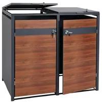 MCW XL 2er/4er-Mülltonnenverkleidung MCW-J82, Mülltonnenbox, Metall 59kg, anthrazit ~