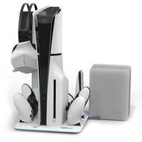 Maxx tech Ladestation für PS5 Slim, Gaming-Zubehör, Weiß
