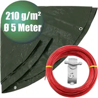 ECI Tools PE-Abdeckplane rund Ø 5 m grün +