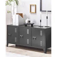 Beliani Kommode - Sideboard Cardiff Metall, Schwarz