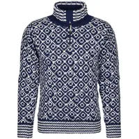 Devold Svalbard Wool Zip Neck - Night / Offwhite