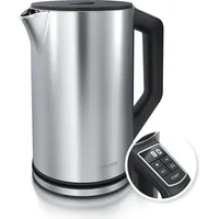 Arendo Wasserkocher, 1,5 l, 2200 W, Edelstahl, Doppelwand, Temperatureinstellung