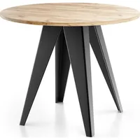 WFL GROUP Esstisch Eiche Wotan, Rund,Rund, 90x76x90 cm, Esszimmer,