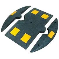 Schake Bodenschwelle aus Gummi, aus Gummi schwarz mit gelben