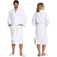 ZOLLNER unisex, Bademantel,, 100% Baumwolle S weiß