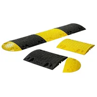 Schake Bodenschwelle aus Recycling, Endstück, gelb, Höhe: 50 mm