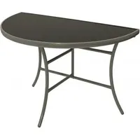 DEGAMO Wandtisch PALERMO halbrund 58x110cm, Stahl + Glas
