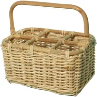 Kobolo Flaschenkorb Flaschenträger für 6 Flaschen aus Rattan